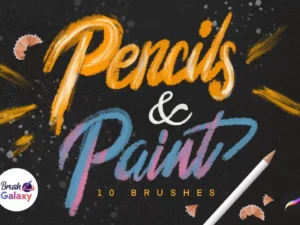 cover image pencil paint for lettering brush set vol 2