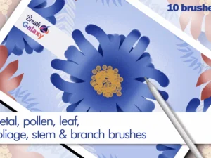 cover image petal pollen leaf foliage stem branch brush set vol 2