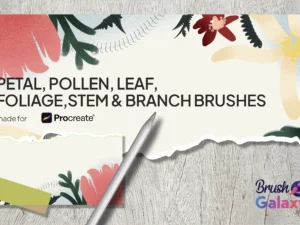 cover image petal pollen leaf foliage stem branch brush set vol