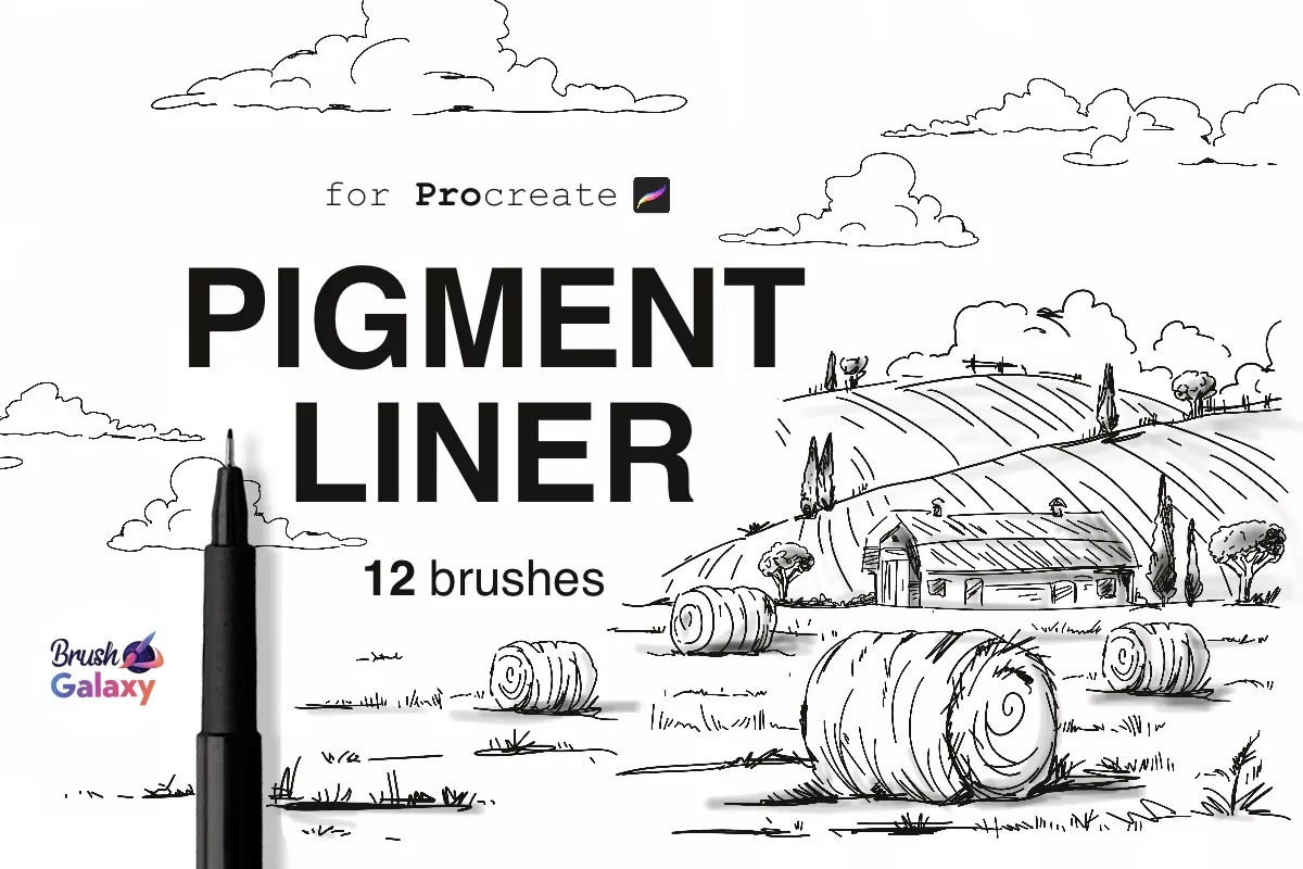 Pigment Liner Brush Set