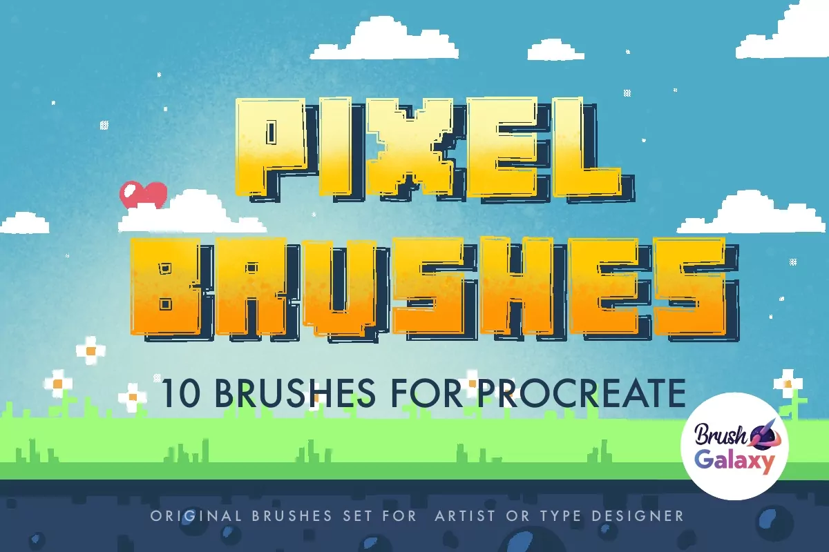 Pixel Brush Pack for Procreate and Krita
