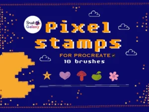 cover image pixel stamp set