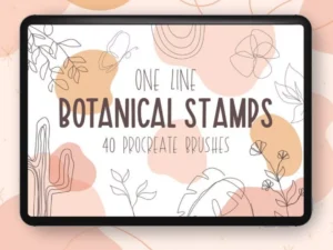 cover image procreate botanical boho brushes