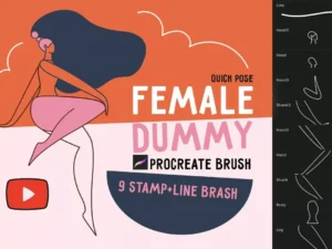 cover image procreate characters brushes female dummy