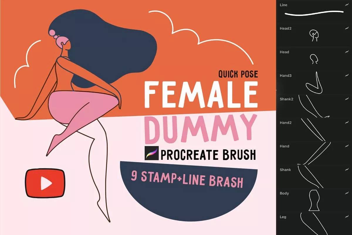 Procreate Characters Brushes Female Dummy