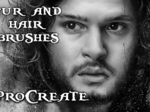 cover image procreate fur and hair brushes