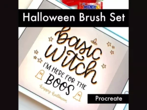 cover image procreate halloween brush set