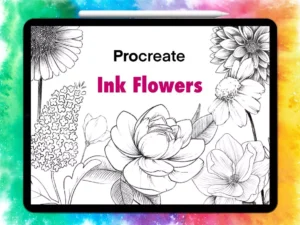 cover image procreate ink flowers