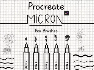 cover image procreate micron pen stipple inking brushes