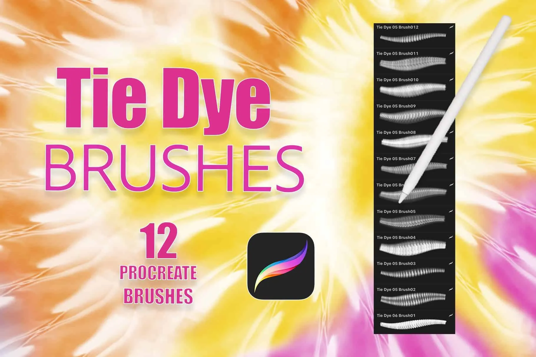 Procreate Realistic Tie Dye Brushes Volume 5