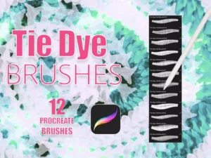 cover image procreate realistic tie dye brushes vol6