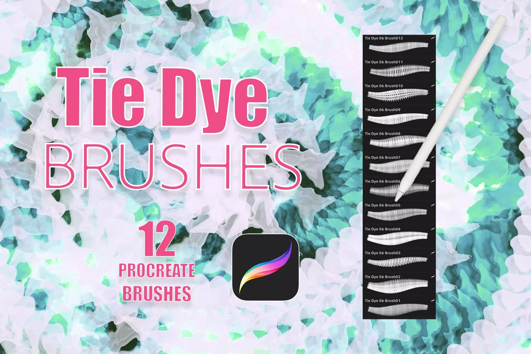 Procreate Realistic Tie Dye Brushes Vol. 6