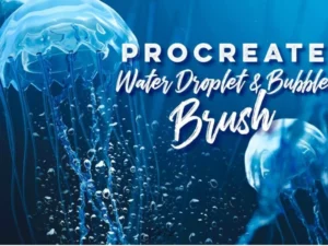 cover image procreate water droplet and bubble brush