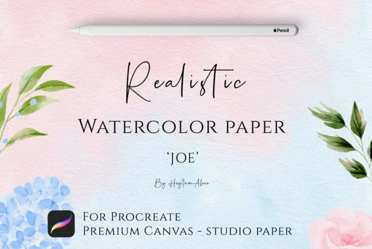 Procreate Watercolor Paper Canvas - Joe