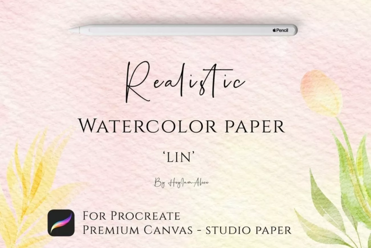 Procreate Watercolor Paper Canvas LIN