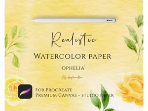 cover image procreate watercolor paper canvas ophelia