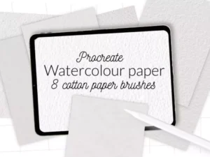 cover image procreate watercolor paper texture brushes