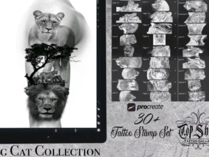cover image procreate brushes big cats collection