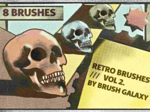 cover image retro texture brushes vol 2