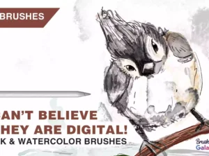 cover image realistic ink watercolor brush kit