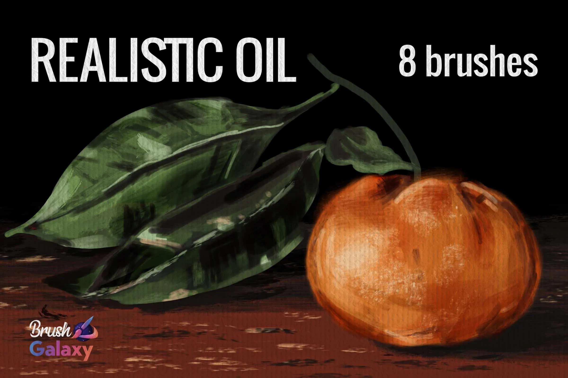Realistic Oil Brush Set