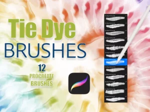 cover image realistic tie dye brushes vol 02
