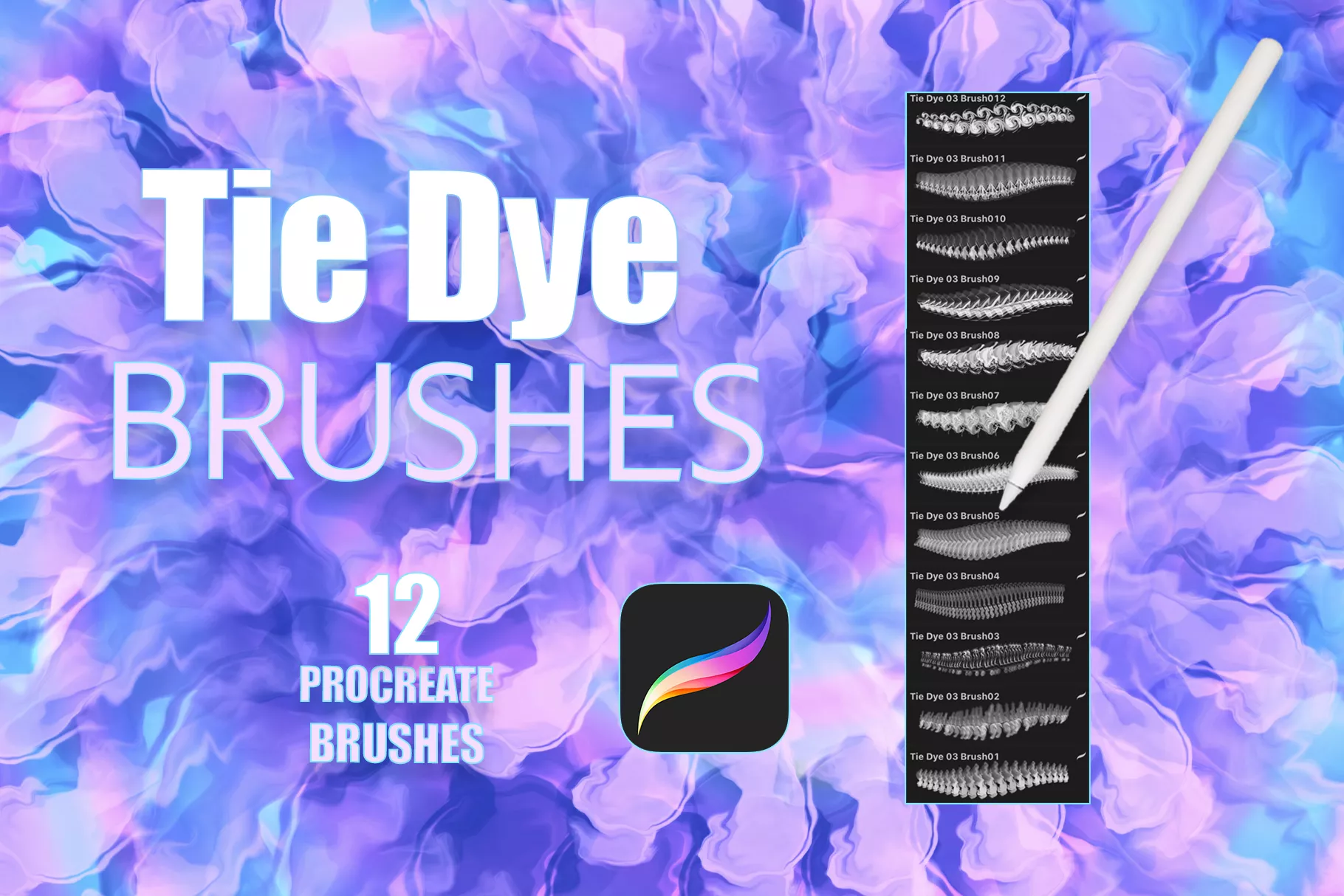 Realistic Tie Dye Brushes Vol 03