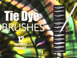 cover image realistic tie dye brushes vol 4