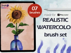 cover image realistic watercolor brush set vol 2