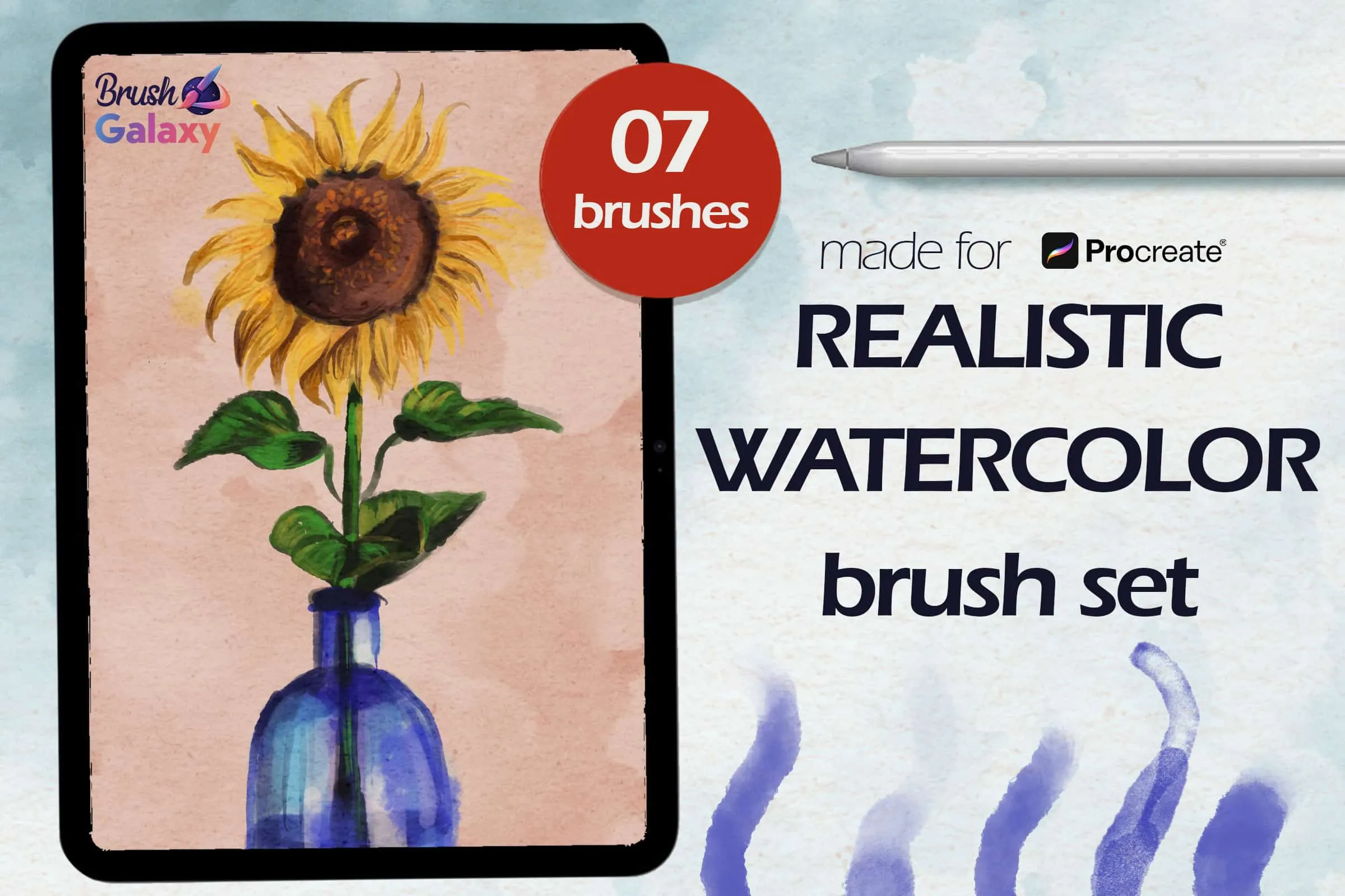 Realistic Watercolor Brush Set Vol 2