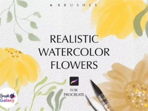 cover image realistic watercolor flowers