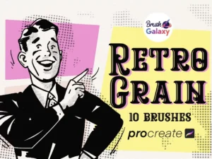 cover image retro grain brush pack