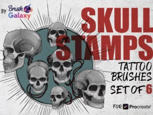cover image skull stamps tattoo set