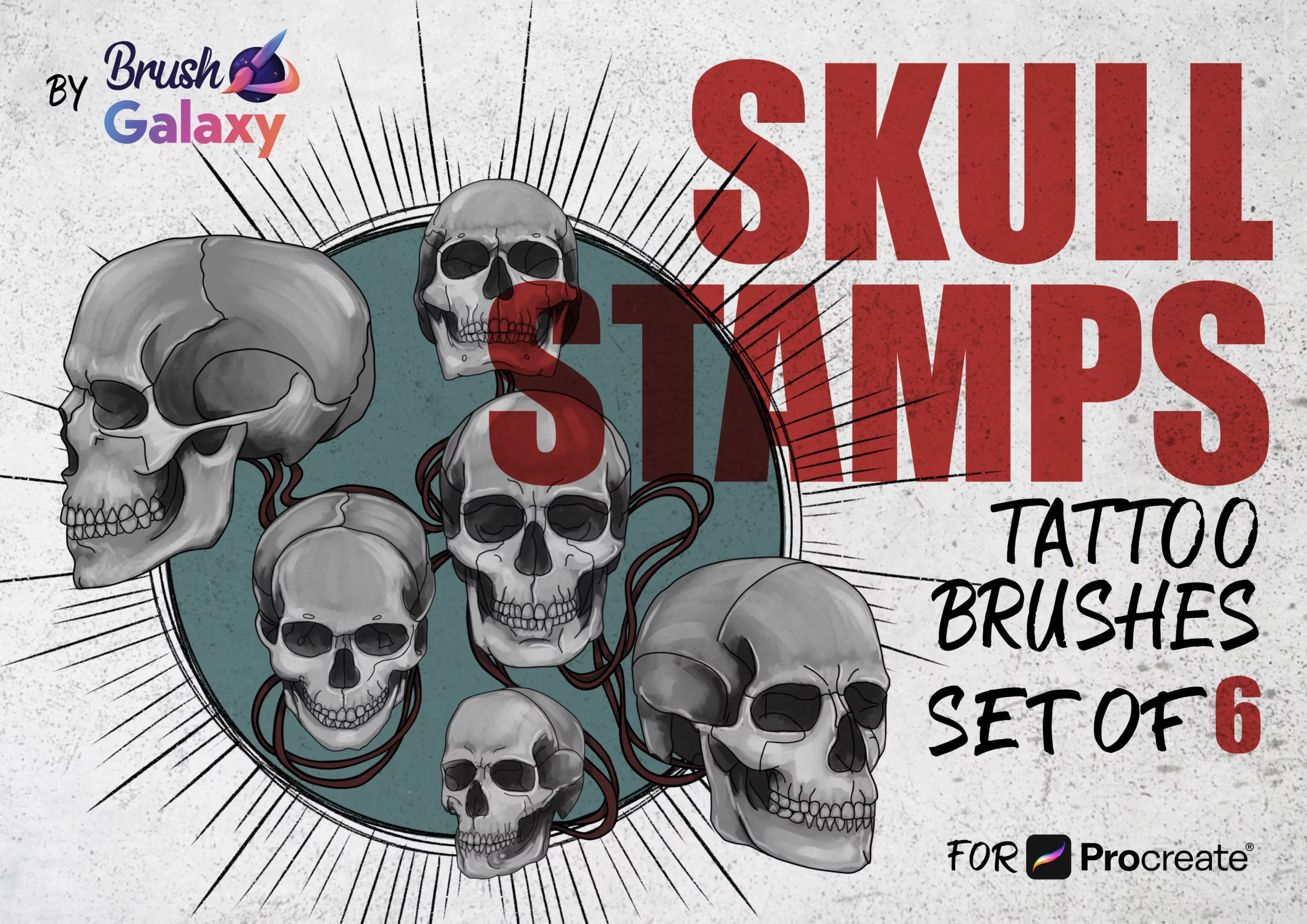 Skull Stamps Tattoo Set