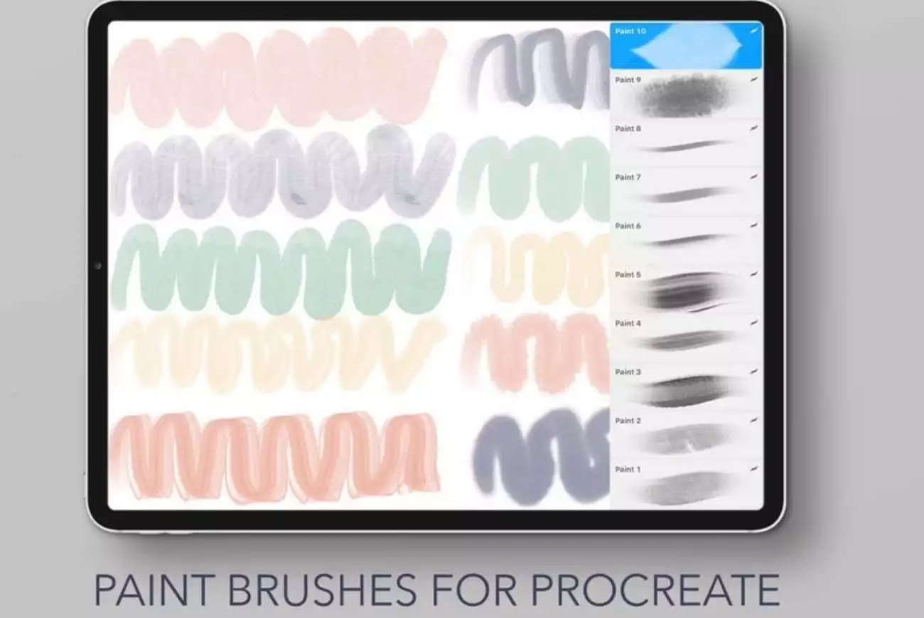 Set Of 10 Artistic Paint Brushes
