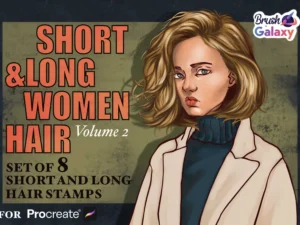cover image short long women hair brush pack vol 2