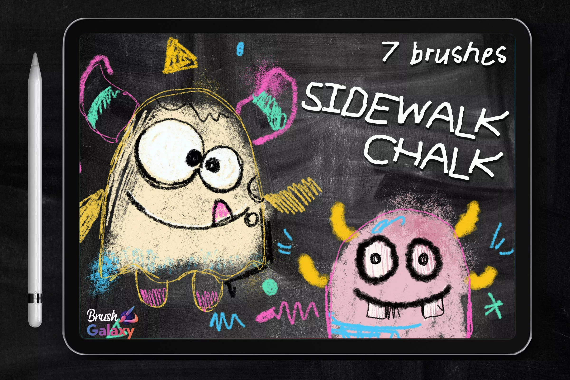 Sidewalk Chalk Brush Set
