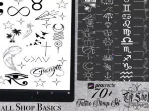 cover image small tattoo shop basics set brushes