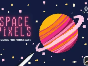 cover image space pixels brush pack
