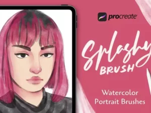 cover image spalshy brush 20 procreate brushes for beginner