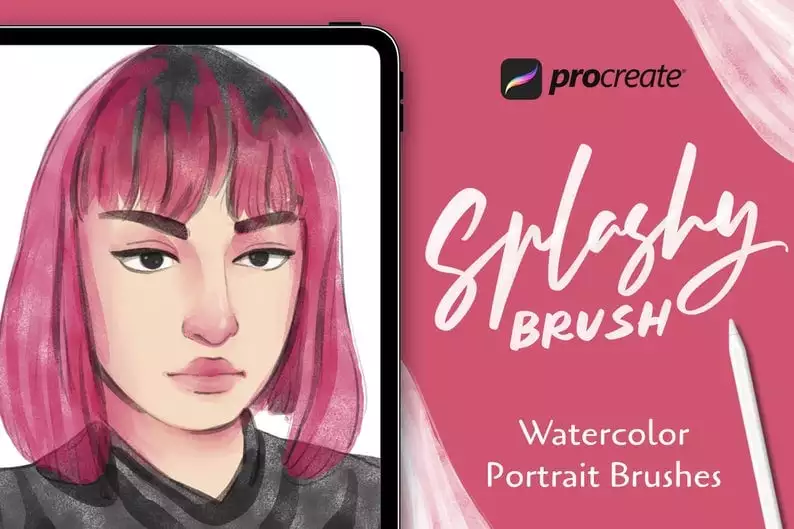 Splashy Brush: 20 Procreate Brushes for Beginners