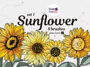 cover image sunflower brush set vol 1