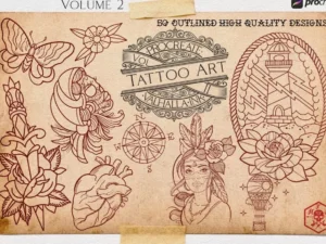 cover image tattoo art collection vol2 50 stamps