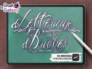 cover image tattoo lettering brush pack