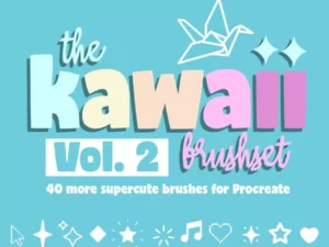 cover image the kawaii procreate brushset volume 2