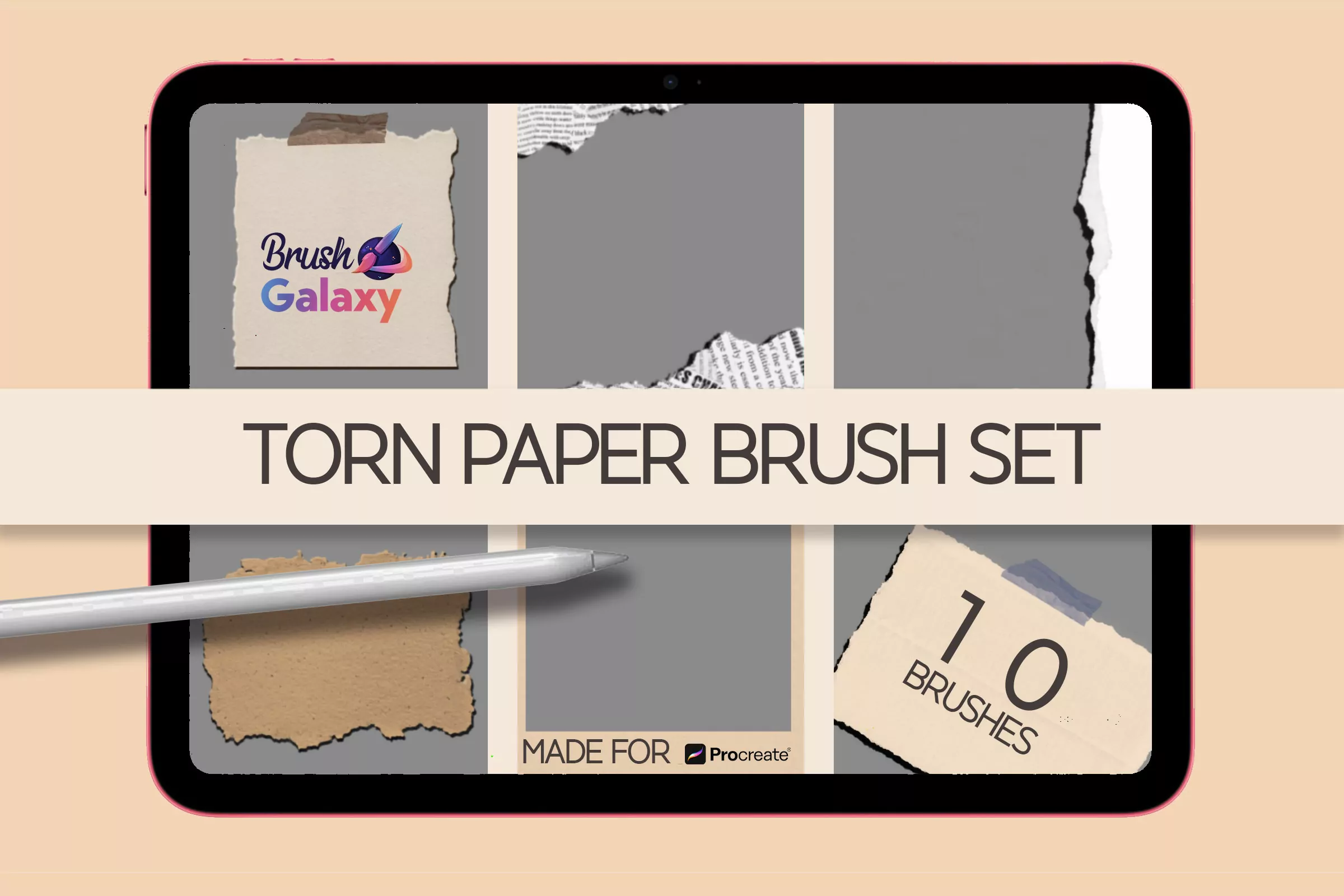 Torn Paper Brush Set
