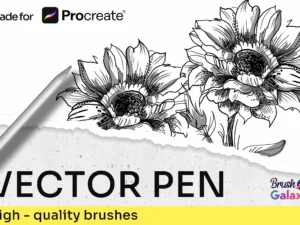 cover image vector pen brush set