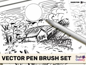cover image vector pen brush set vol 2