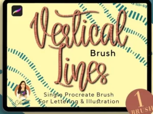 cover image vertical lines single procreate brush