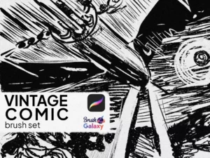 cover image vintage comic brush set vol 2